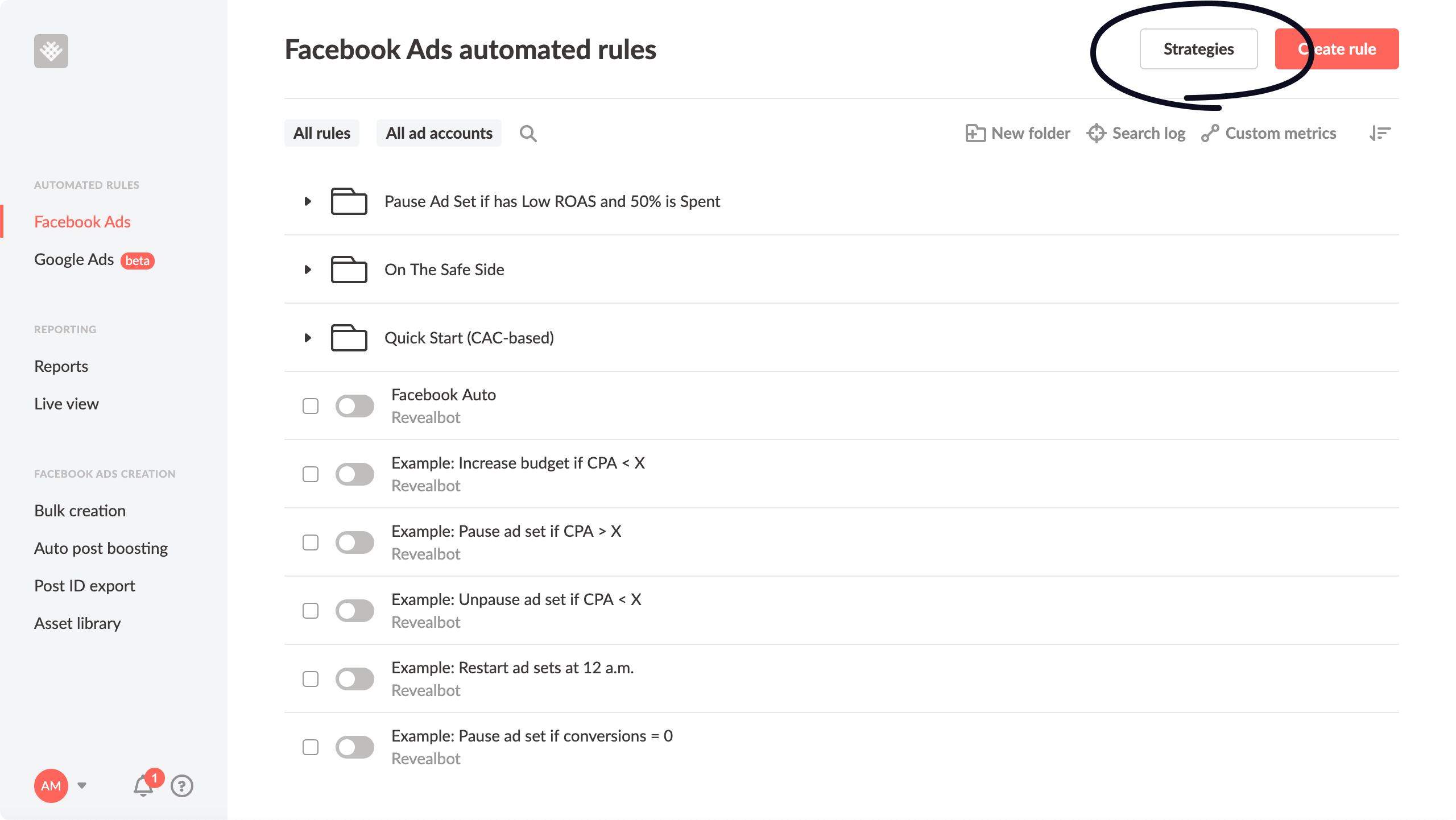 宣布Revealbot策略:Facebook广告的即时使用规则